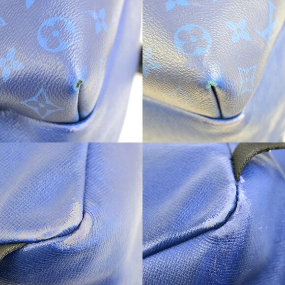 LOUIS VUITTON Discovery Backpack Bag Taigarama Leather Blue SHW M30229 99YG960 - Picture 14 of 16